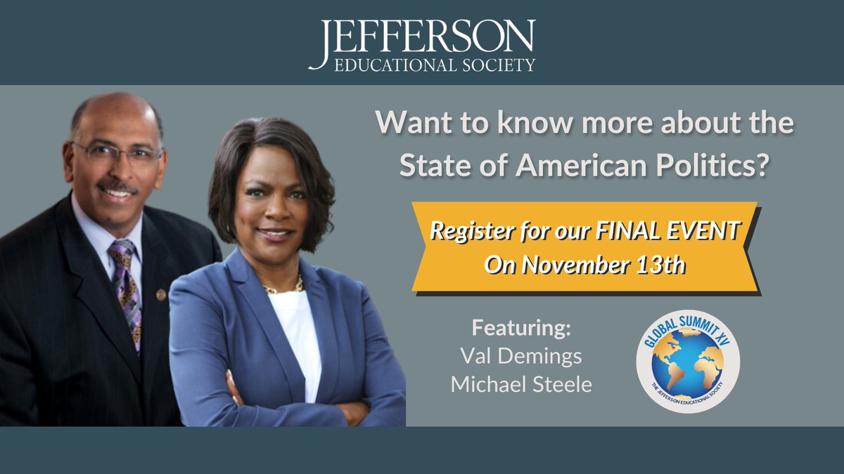 Want to know more about the State of American Politics? Get the inside scoop! NEW LOCATION: Cathedral Prep Click the link below for more information and tickets! jeserie.org/global-summit-…