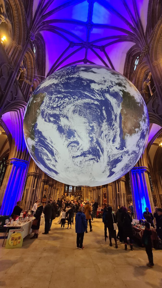 'Gaia' inside Lichfield Cathedral on 4th November. What an incredible sight inside this magnificent gothic cathedral.