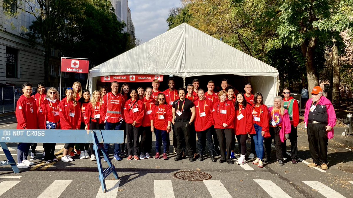 Dr. @RobertLParisien provided medical coverage at the finish line at the New York City Marathon yesterday! @nycmarathon