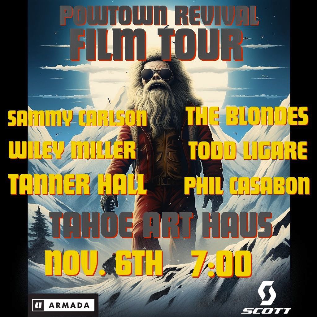 TAHOE!! Join us tonight at the Tahoe City Art Haus for movies from <a href="/SammyCskiing/">Sammy Carlson</a> <a href="/TannerHall/">Tanner Hall</a> Phil Casabon, The Blondes, Wiley Miller and myself - Info and Tix here tahoearthauscinema.com/show/powtown-r…