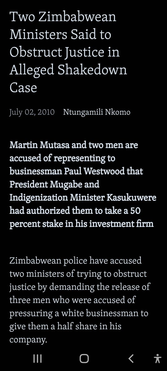 PaulPaulus13's tweet photo. @CCCZimbabwe @ChangeRadioZW @emmanuelmapamba @drjaytee87 @sekuru_gudo @mafirakureva18 @IanSmiththe3rd @DrNyashaForMP @Wamagaisa @zimlive @PacheduZW @bellagushaz "2🇿🇼Ministers Said #ObstructJustice #WestwoodCase🇿🇼🇬🇧🇪🇺 02/07/10; Ntungamili Nkomo;#MartinMutasa&amp; #Mliswa misrepresented2 #ZimFdi #PWestwood,President Mugabe&amp; Indigenization Minister [Kasukuwere] "authorized them"2TAKE his #assets&amp; investment firm knowing #Mutasa protecting them! https://t.co/9zwjFYUrMy