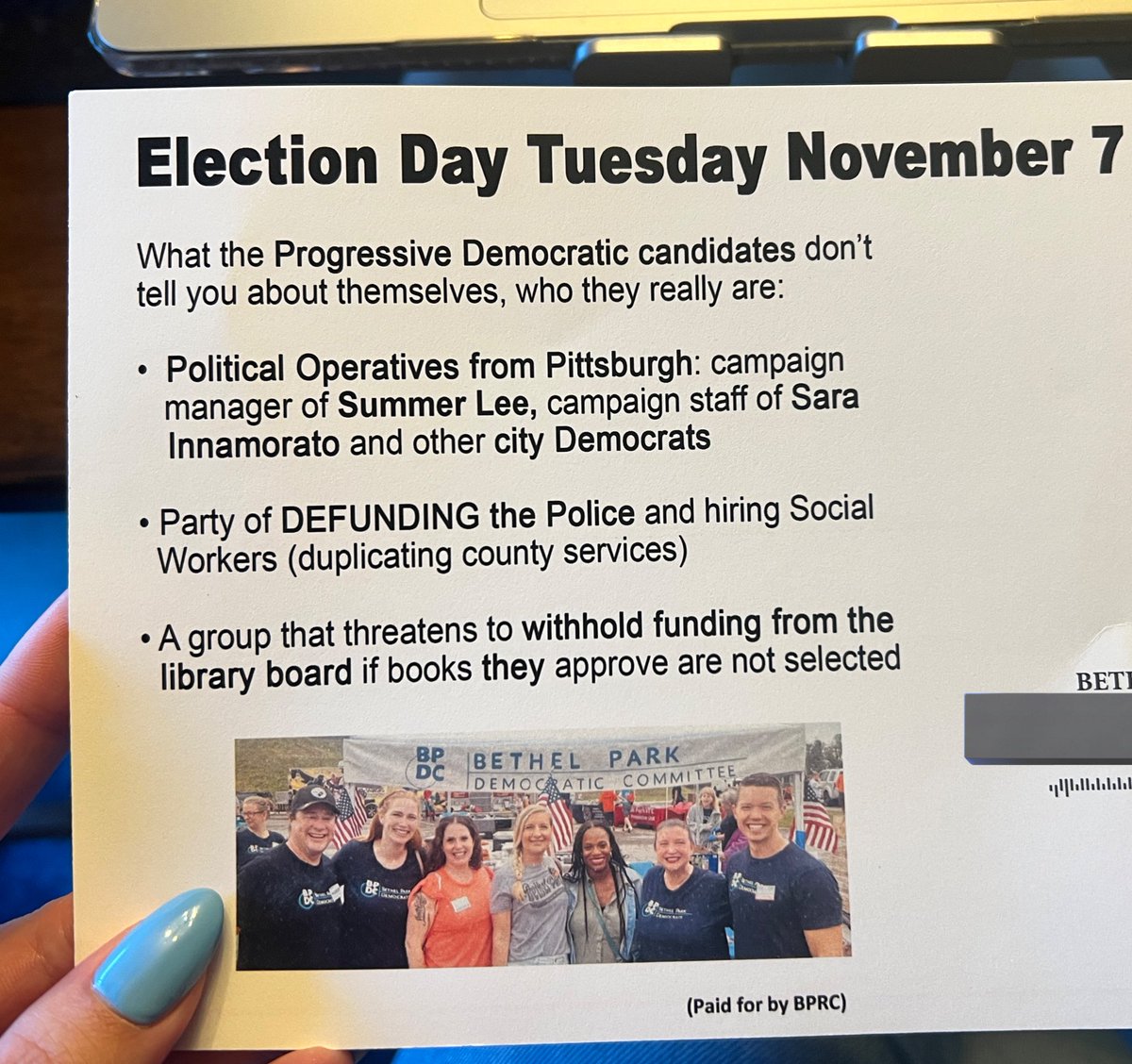 The “messaging” in question.