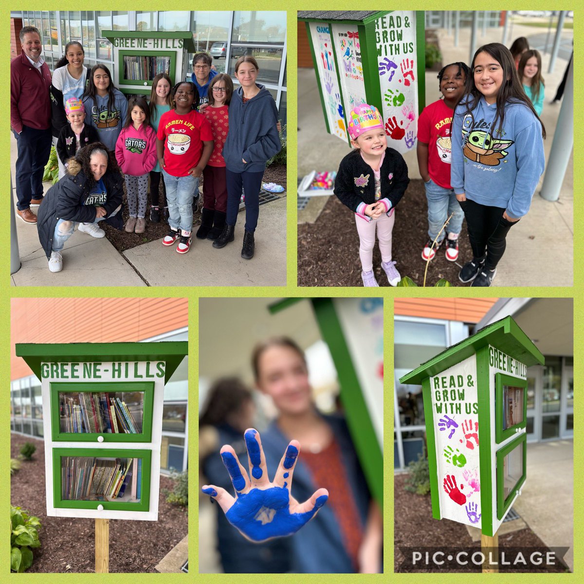 It was a very exciting day today…we unveiled our very own GH Little Free Library outside our main entrance. Special thanks to the GH FRC and volunteers who made this possible. Time to grab a book and get reading, Gators! 📚💚🐊@GHillsGators @BristolCTSchool @LittleFreeLibrary