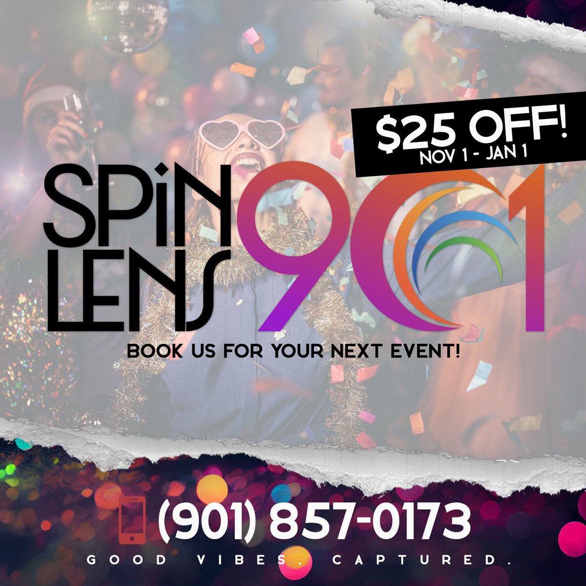 It’s almost holiday party season! Book now! #spinlens901 #360photobooth #360photoboothrental #360booth #holidayparties #partyinstyle #holidaydiscount #memphis #jackson #southaven #olivebranch #hernando #shelbycounty #desotocounty #fayettecounty