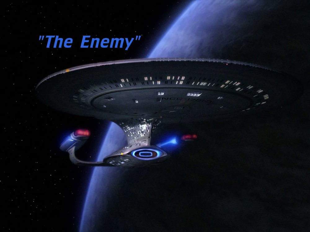 GaryGorn's tweet image. On November 6, 1989 #TNG: "#TheEnemy" airs. for the first time🚀

#LaForge and a #Romulan are trapped on a planet ravaged by  electromagnetic storms; #Worf turns out to be the only viable donor to  save the life of an injured Romulan aboard the #Enterprise.

#StarTrek #Tekkie