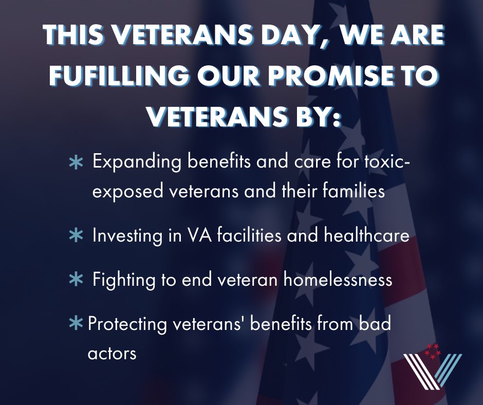 On #VeteransDay, we remember and pay tribute to the personal sacrifices made by veterans and their families in #MD02 and across the country. I will continue to make sure veterans receive world-class healthcare, disability benefits and other services they have earned.