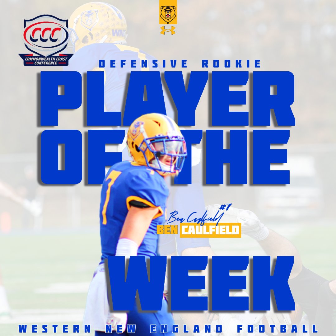 WNEFB's tweet photo. Congratulations to Fr. Matt LaMontagne on winning the @CCC_SportsFB Offensive Rookie of the Week and Fr. Ben Caulfield on winning @CCC_SportsFB Defensive Rookie of the Week. #AlwaysOn 

#GB23RS https://t.co/YCjl02YnCH