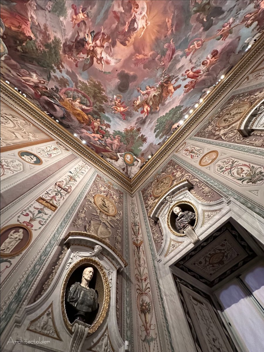 Borghese Gallery, Roma. Ceiling detail just a corner.