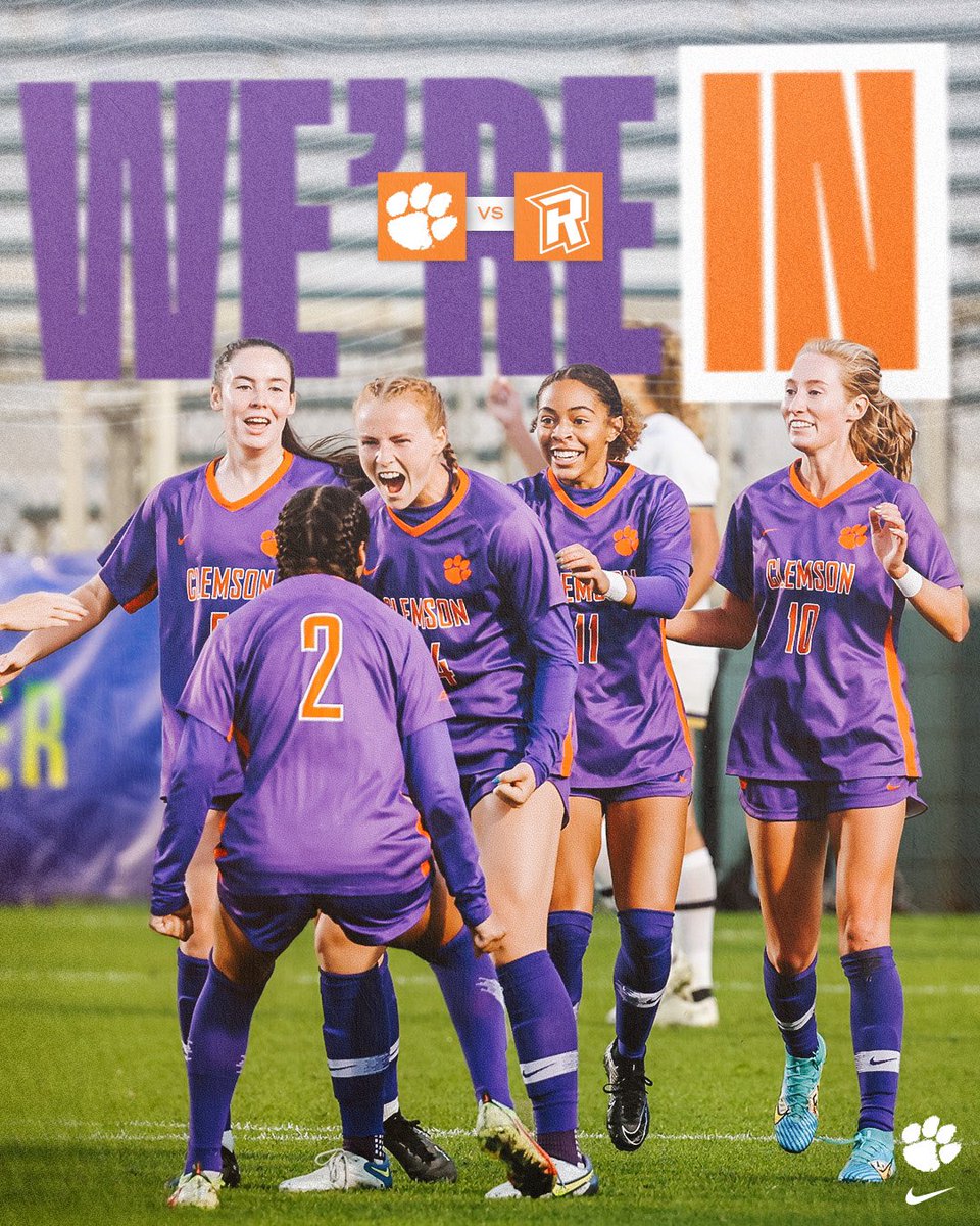 clemsonwsoccer's tweet photo. NUMBER ONE SEED‼️

The Clemson Tigers have officially secured the No. 1 seed in the bottom left quadrant of the NCAA bracket! 🔥

The Tigers will host Radford at Historic Riggs Field for the first round of the tournament 👏 https://t.co/18T2uqekrf