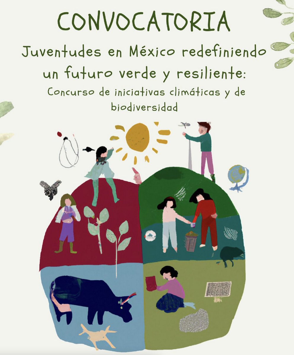 AlemaniaMexi's tweet photo. 🌎Concurso: Juventudes en 🇲🇽 redefiniendo un futuro verde y resiliente. 
➡️Para jóvenes 18 - 29 años interesad@s en el impacto del #cambioclimático y la pérdida de #biodiversidad que deseen postular sus proyectos de #IniciativaInnovadora 
ℹ️: https://t.co/sMuRNLDqNq
⏰: 30 nov 23 https://t.co/7INLbVYlDo