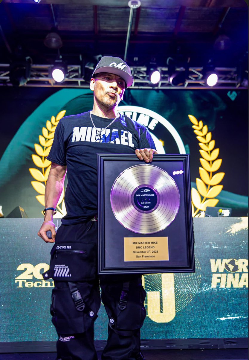 Dedicated to my heros, rebels and trailblazers who refuse to conform. Moving swift with precision and mindfulness to inspire the world and inspire the next wave of creative artists with honor and integrity. Im Truly honored… 
DMC immortal -MMM all my love to <a href="/DMCDJchamps/">DMC World DJ Championships</a>