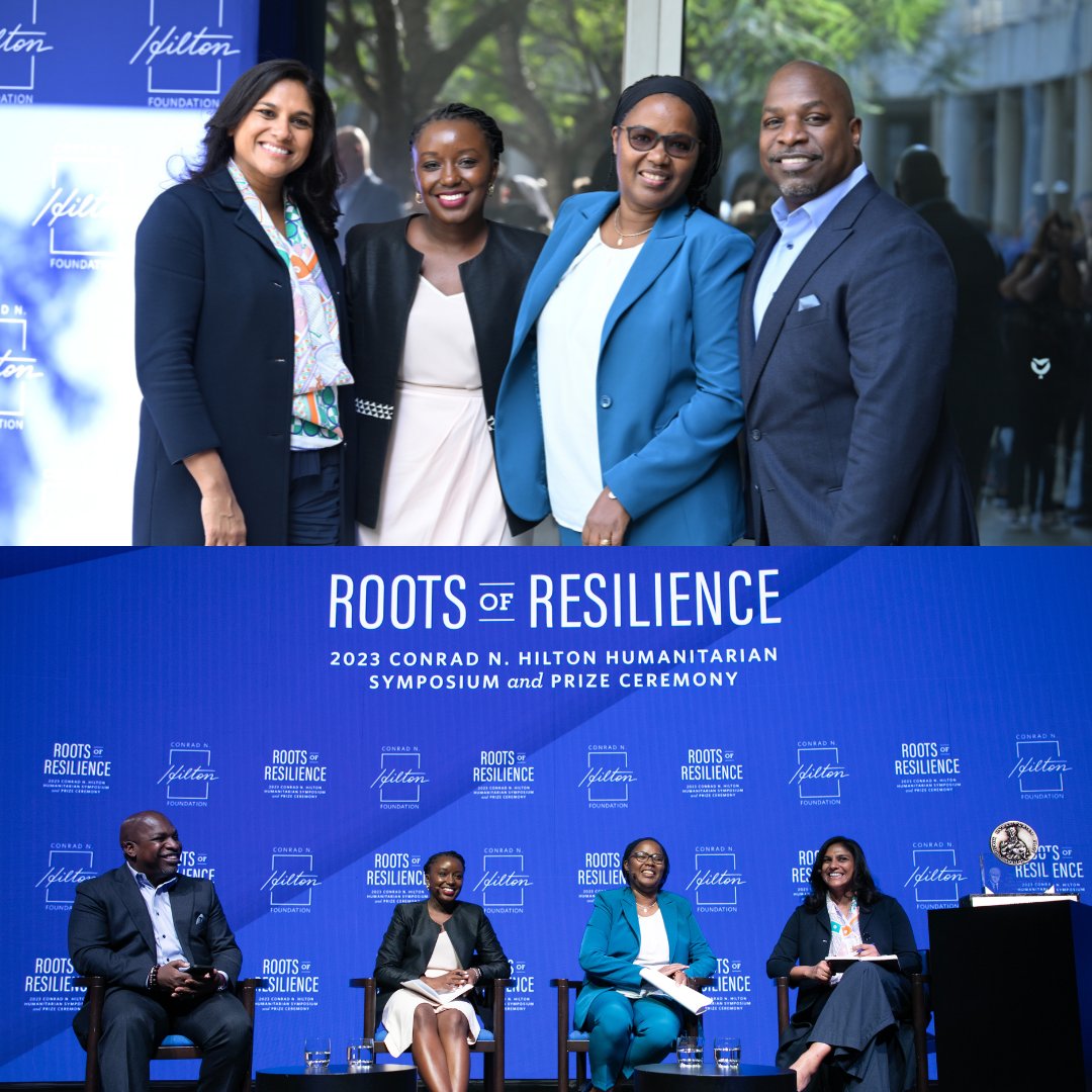 How can we feed those who feed the world? This question is at the heart of solving the hunger crisis & I had the honor of joining @IFAD's Gérardine Mukeshimana, @OneAcreFund's @doreenndisha & @WFP's Rebecca Richards to discuss how we can do it together. Thank you, @hiltonfound!