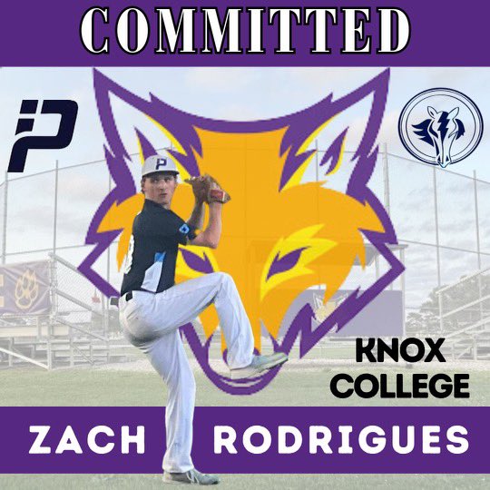 ZachRodrigues10's tweet photo. I am honored to announce my commitment to play baseball and pursue my academics at Knox College. I would like to thank my parents, family, coaches, @Ilpremierbb, and teammates for their support. Looking forward to an amazing four years with @Coach_JClark and @Knox_Baseball. https://t.co/u3Q4Yn7zPY