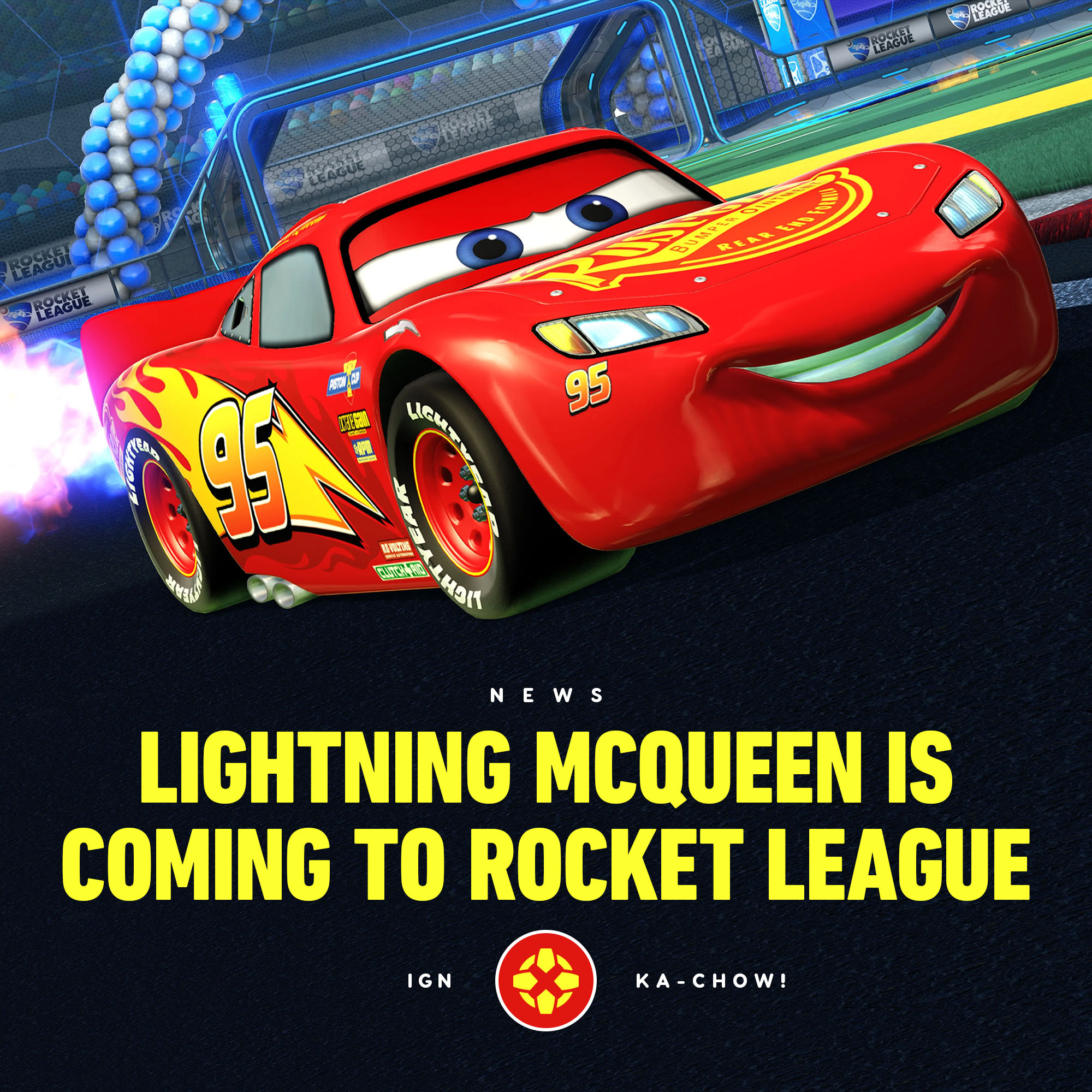 IGN on X: The one and only Lightning McQueen is coming to Rocket League on  November 7! The bundle featuring the iconic Cars character also includes  three Decals, the Ka-chow Goal Explosion