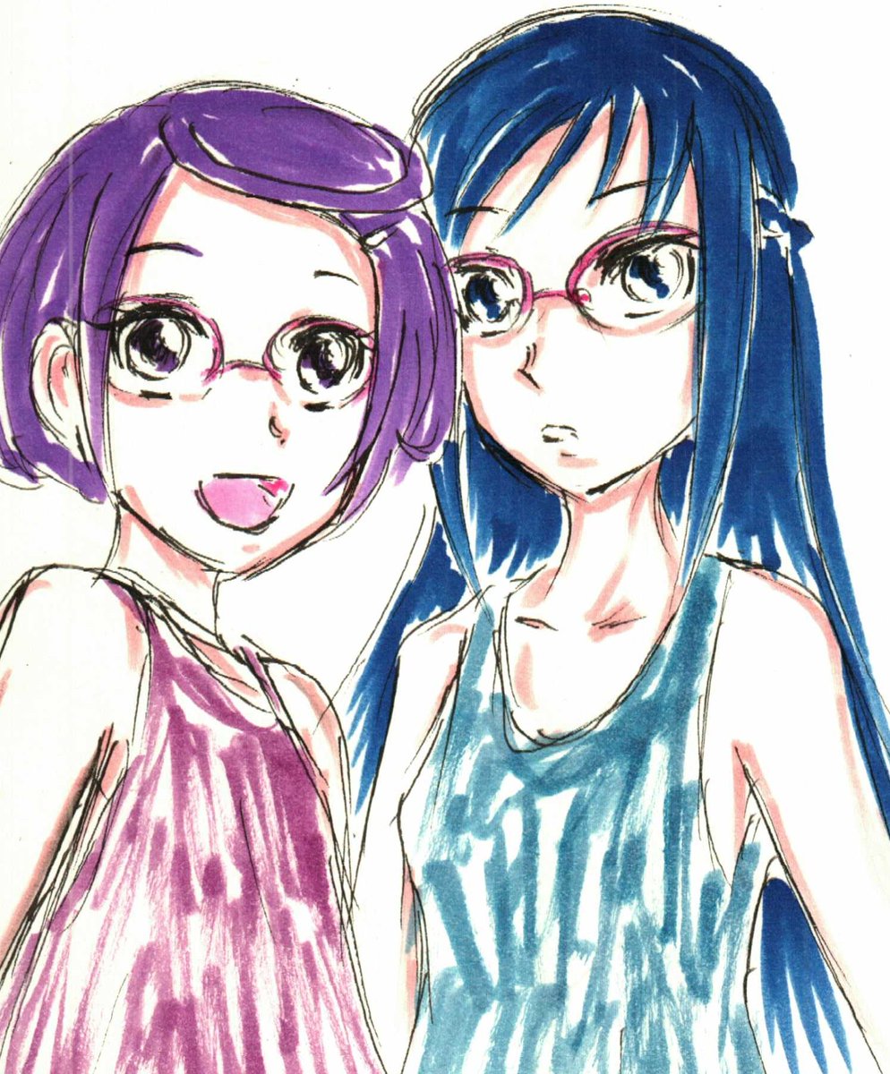 菱川六花 ,剣崎真琴 「#1日1六花(270)10分ドロまこりつ。昨日の分。 」|沖庵のイラスト