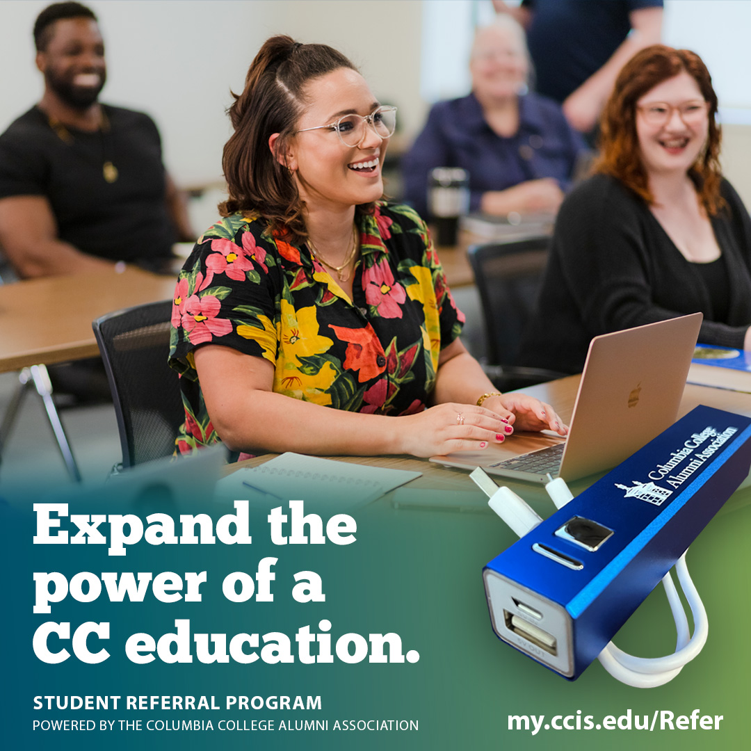 🗣️: We need your help, Columbia College community! 

Do you know a student who would be a perfect fit at CC? Submit a Student Referral below &amp; become a CC ambassador today! 

📰: ow.ly/jSrb50OXfft

#WeAreCC