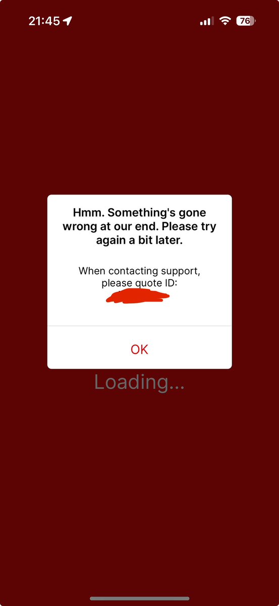 ukgrant's tweet photo. @VirginMoney I’ve just opened a new account with you and can’t log into the app. I get this error. I’ve blanked out the ID in case it’s sensitive. Any way you can fix? It’s a pretty big dealbreaker. https://t.co/DKHiSUlFo9