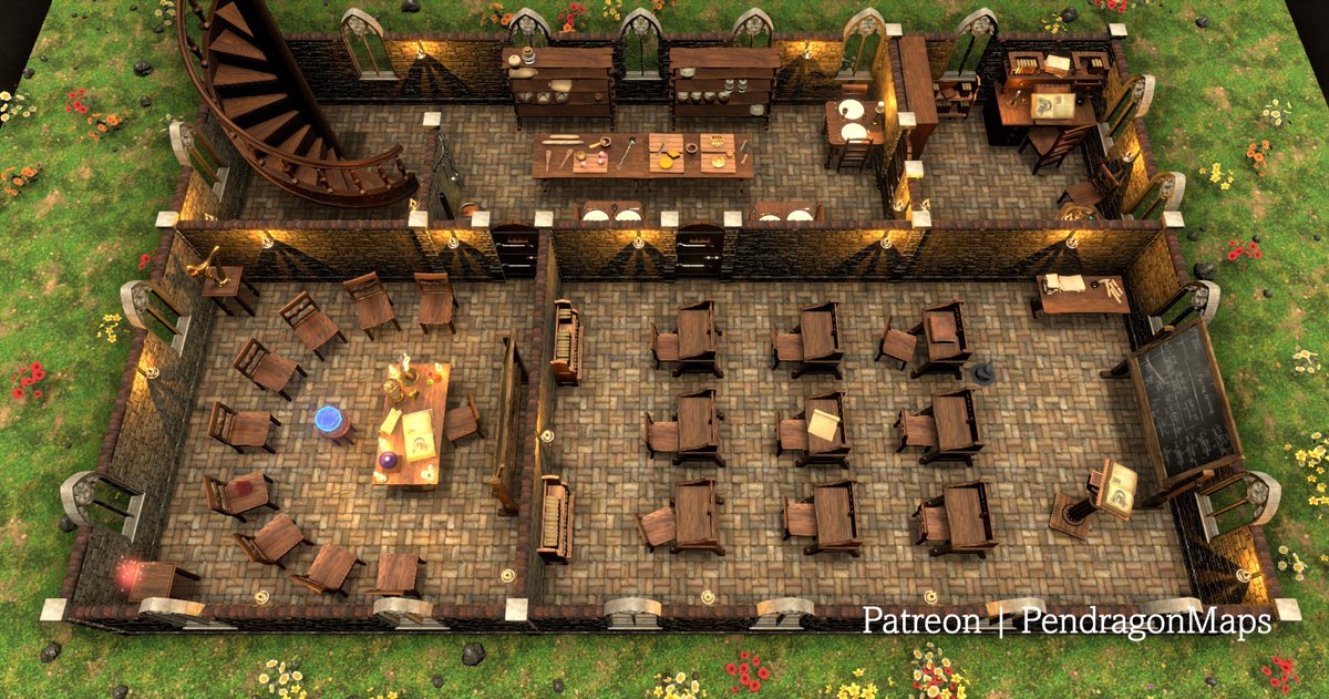 Molentide Academy (expanded) - Re-detailed from the Upper Stonehaven Village master map for standalone use. -> see comment below

#battlemap #dnd #pathfinder #roll20 #fantasygrounds #foundryvtt #dungeonsanddragons  #ttrpg #battlemaps #fantasymaps #dungeonalchemist #criticalrole