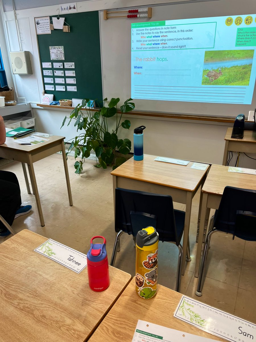 KervinAmy's tweet photo. Today we worked on expanding “kernel” sentences by adding a where + when to the subject + verb. Using a lesson from #TheSyntaxProject, Ss were led through a scaffolded lesson on how to do this using an “I do, we do, you do” format. #TWR @Glenburnie_ldsb @LimestoneDSB https://t.co/qScVOgMzig
