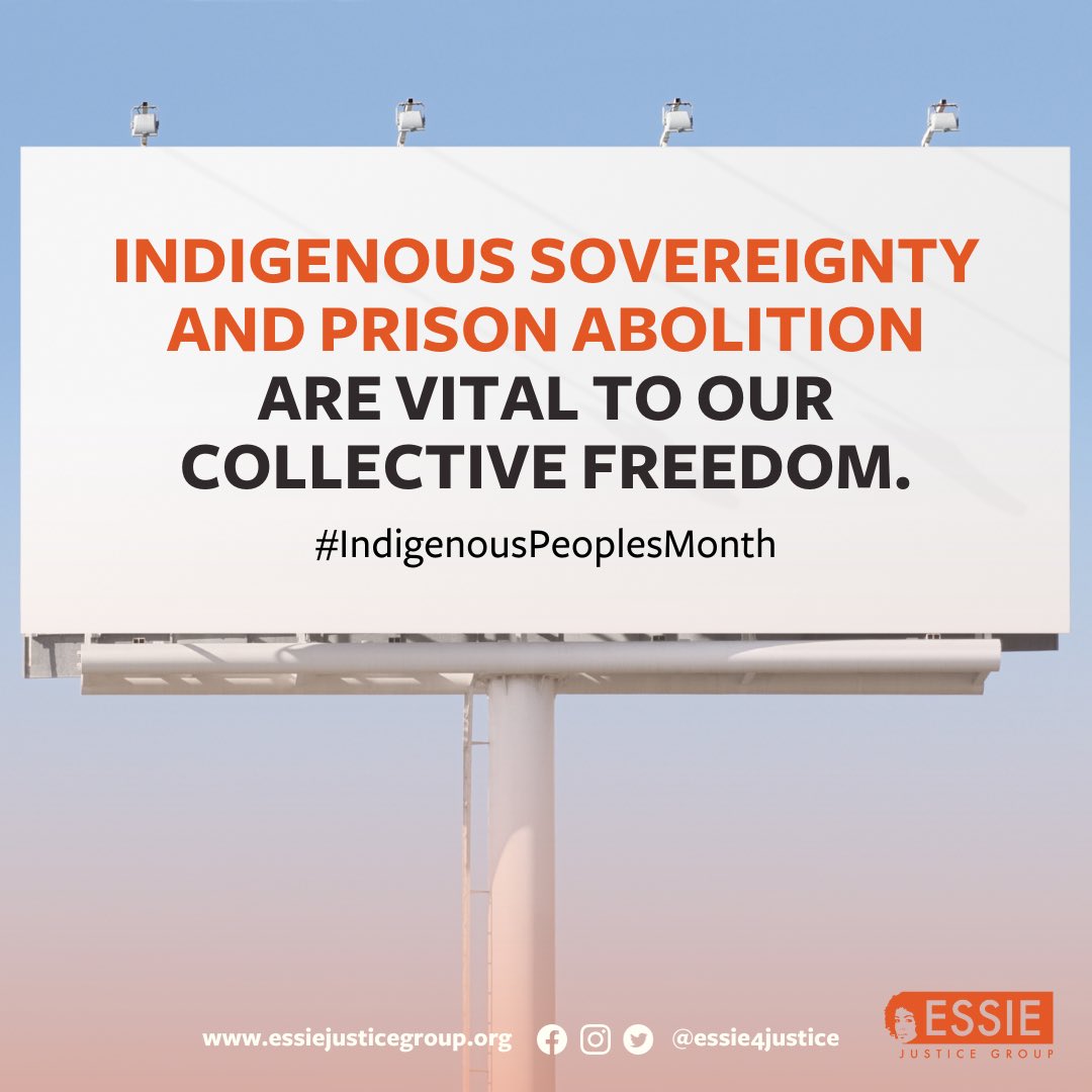 Indigenous people are unfairly affected by the harms of mass incarceration, with the imprisonment rate being 534 per 100,000 people — nearly two times more than California’s already exorbitant incarceration rate (an average of 310 per 100,000 people). #IndigenousPeoplesMonth