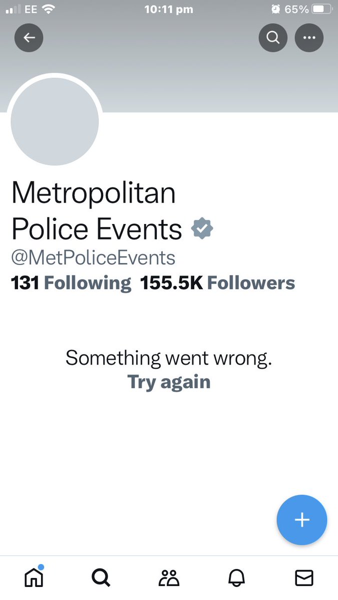 The #MetPoliceEvents account had deactivated. Wonder why