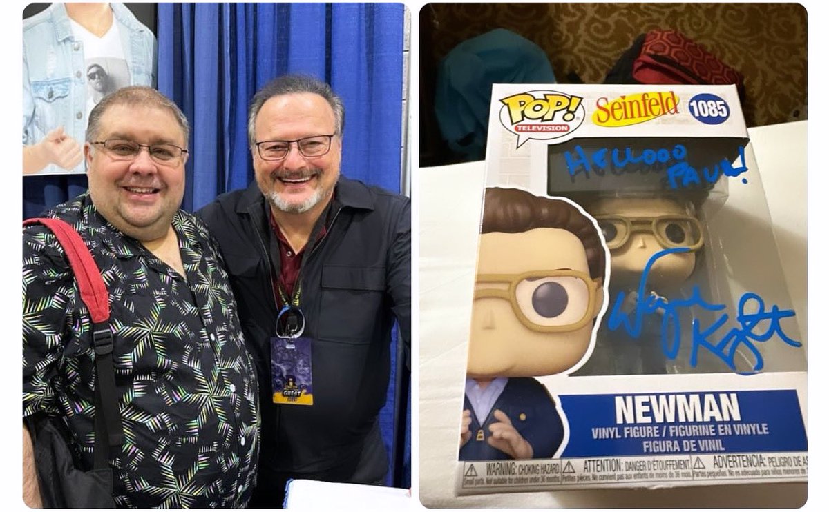 With Wayne Knight - best known as Newman on Seinfeld and Dennis Nedry from Jurassic Park at Rhode Island a comic Con #wayneknight #hellonewman #dennisnedry #Rhodelisandcomiccon