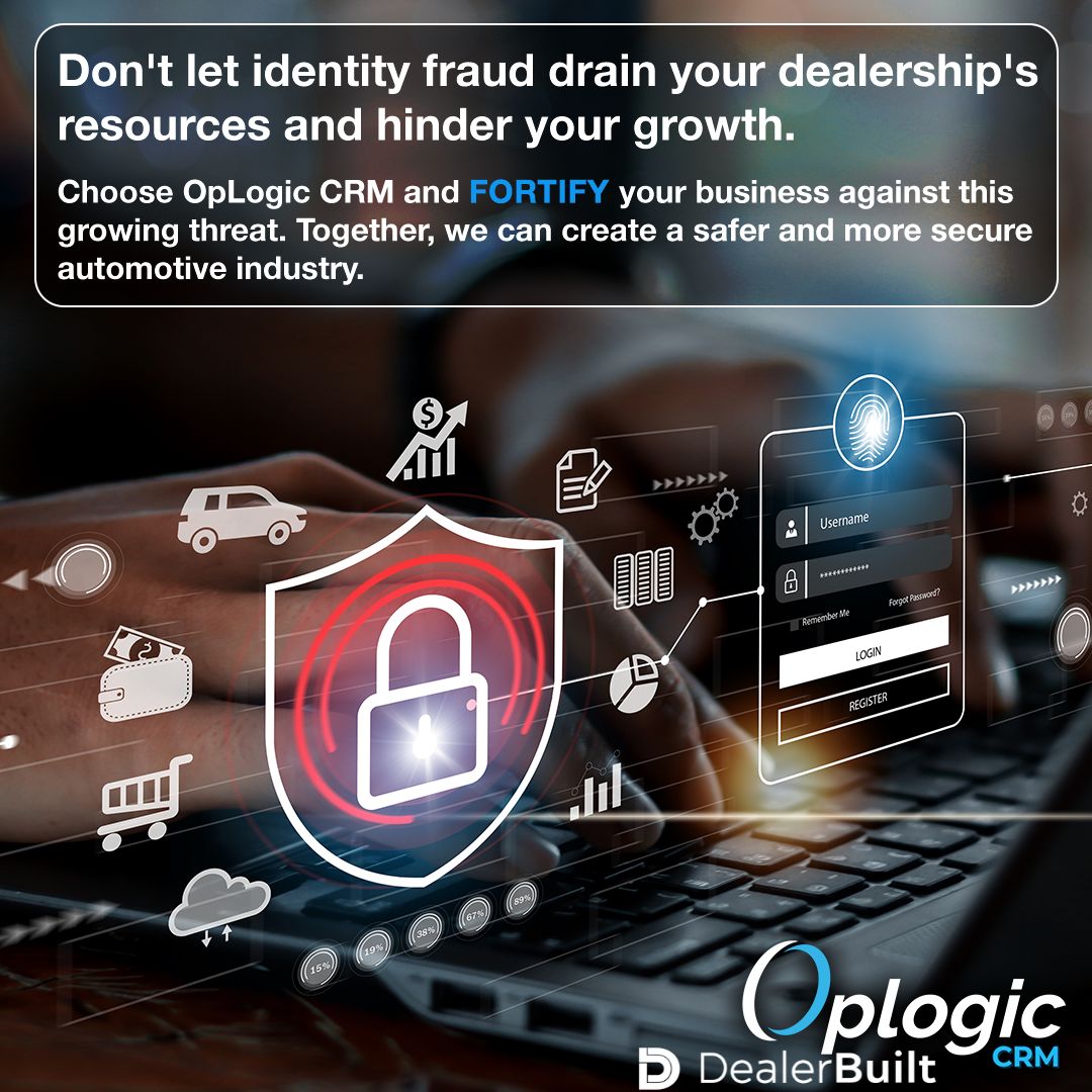 Are you worried about identity fraud in your car dealership? Say goodbye to those fears with Oplogic!

Our patented risk assessment tool is the perfect way to secure automotive transactions. Make sure your business is future-proof with Oplogic: bit.ly/43Wo5g7