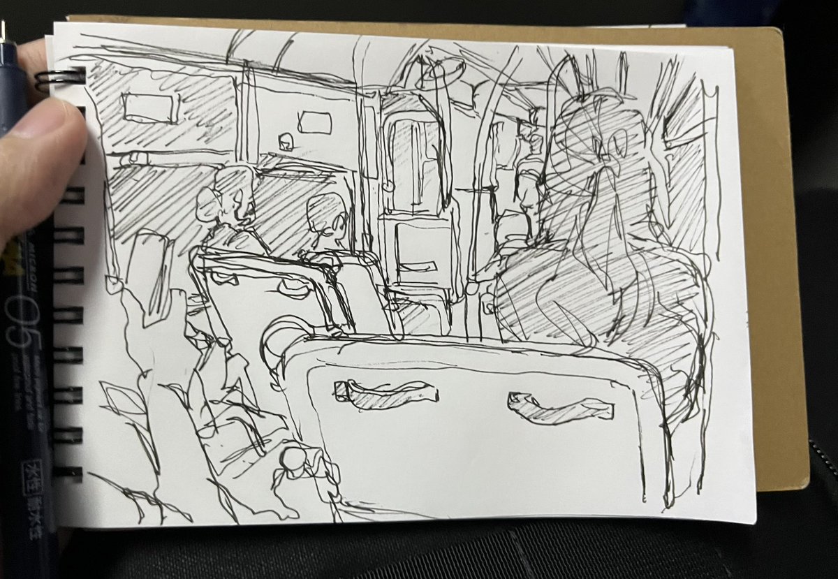 大量にお酒飲んだ帰りのスケッチ出てきた 