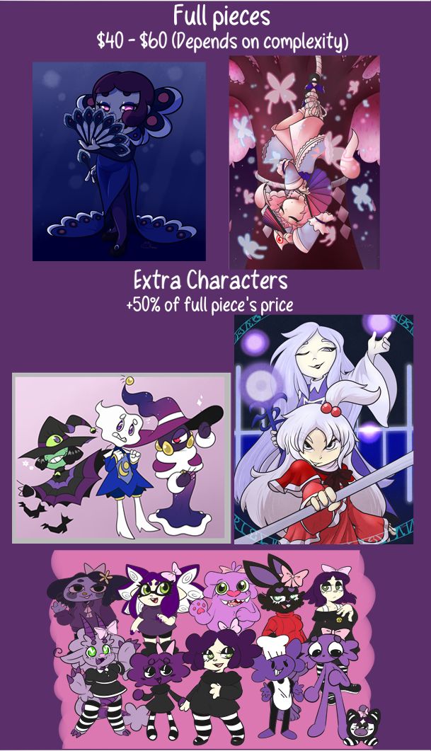 AliceGrumpart's tweet photo. Commissions are open, with an updated sheet!
DM me if you're interested.
Please RT this 💜 https://t.co/wQDgyI45ce