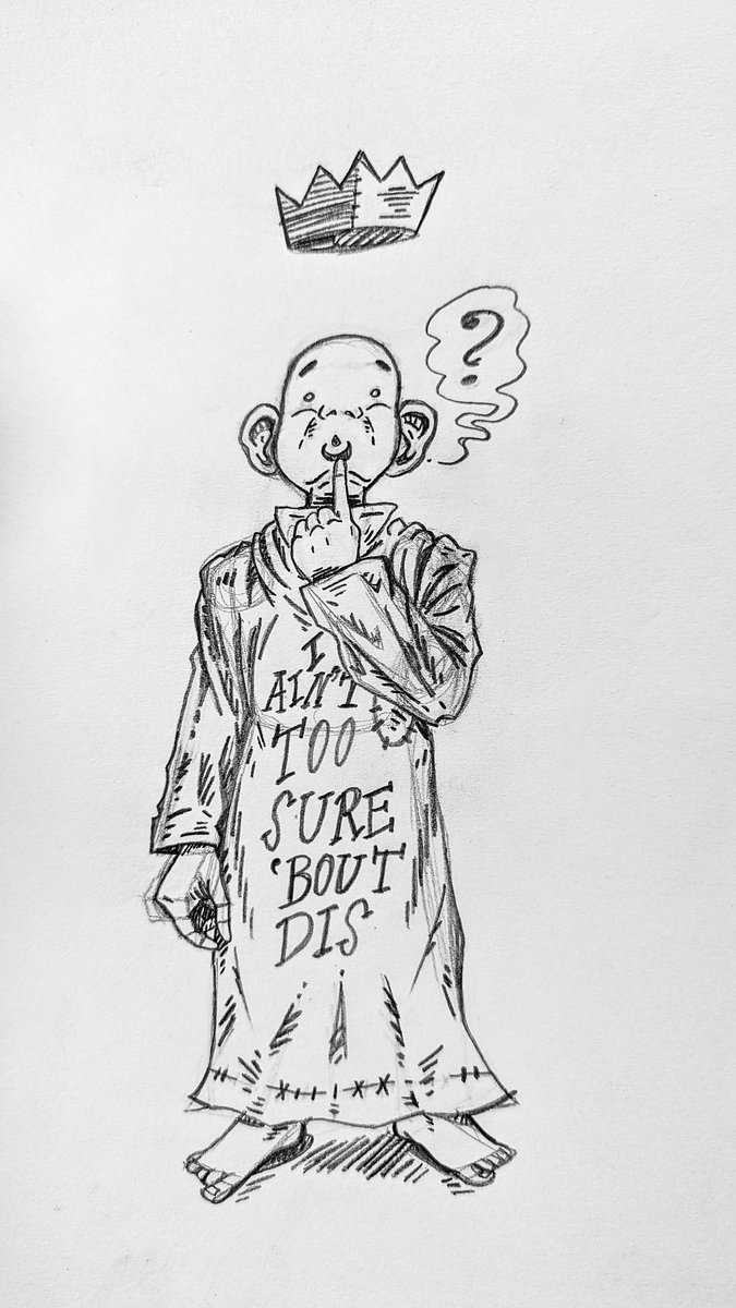 JaySneed10's tweet photo. I think I might go with this design for Yellow Kid! Might do more doodles and poses to see.
#yellowkid #retro #comics #homage #traditional #sketch #blackandwhite #lovecraftian #cartoon #mashup #crown #pencils #wip #workinprogress https://t.co/uxiUvoE5wm
