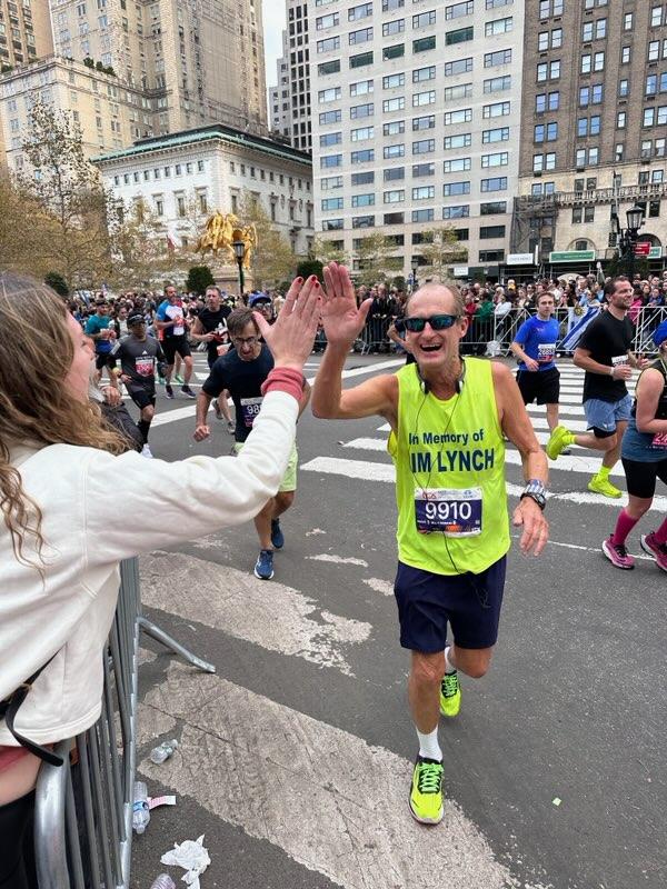 EricFredrikson's tweet photo. Many thanks to Kerry Murtha and @TheRockawayWave for your interest and tracking my 32nd consecutive #NYCMarathon. Your support, and friends &amp; family along the course helped me get across  the finish line! @nycmarathon https://t.co/fpkau69jNx