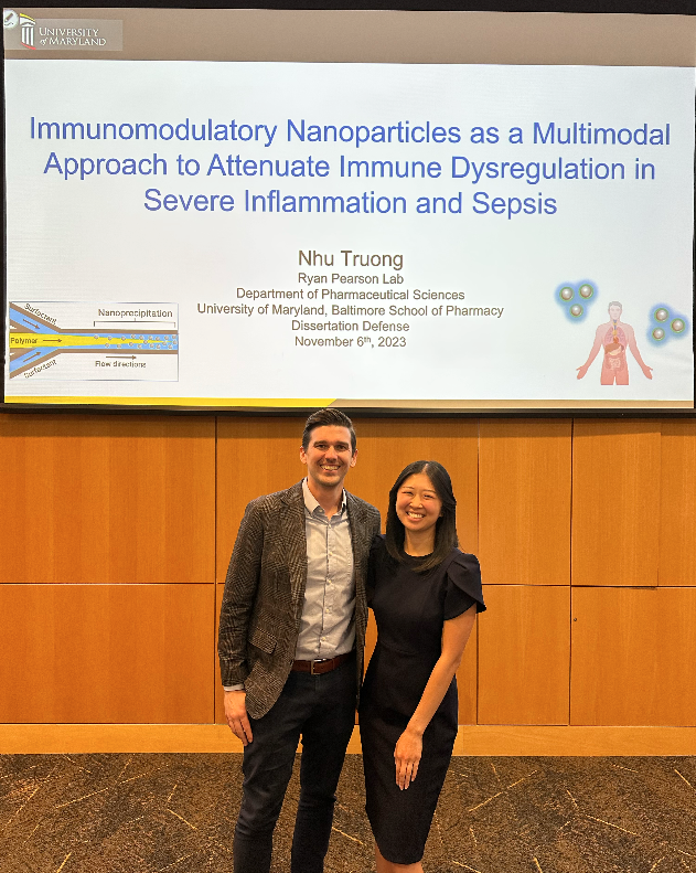 RyanMPearson's tweet photo. #PhinisheD (Ph.D.)! I'm extremely proud to introduce our lab's latest graduate, Dr. Nhu Truong (@nhutruong_)!  She gave an outstanding presentation and wow'd the audience with her data :) I can't wait to see what you do next and you'll be missed! @umsop @PharmSci_UMB https://t.co/JHBpaBrcY1
