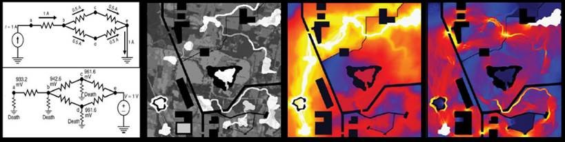 Hey #landscapeecology: during my PhD I used the amazing Circuitscape package to model landscape connectivity through rasters.

I have a possible use case for this in my current work, but need a Python implementation - does anyone know of a circuit theory implementation in Python?