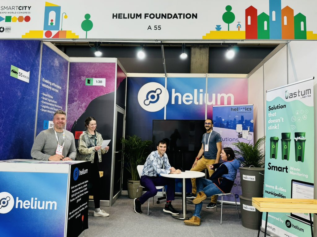 It’s buzzing in Barcelona! 🌆 Join @Helium and @Heliotics at Booth A55 during the @SmartCityExpo to explore innovative solutions that shape cities of tomorrow. Don’t miss the chance to win exclusive prizes! Come visit us! #SCEWC23