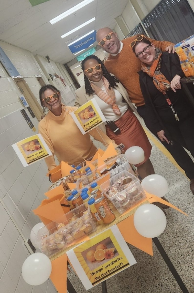 PikesvilleM's tweet photo. “Orange” you happy to be a Pikesville Python?! Celebrating the first day of Qtr. 2 with our Python family. #pythonPRIDE #Oneschoolonefamily #strikingwithauccess #PMSPythons https://t.co/I1mStJRlsl