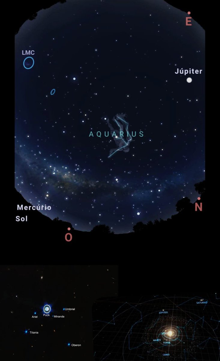 Grupo de astronomia da UFMG apresenta:
✨ Efemérides do dia 06/11/23 ✨

Saturno está radiante no céu na constelação de Aquário. Temos também  uma conjunção linda entre Júpiter e Urano ao lado Leste do céu! 🪐