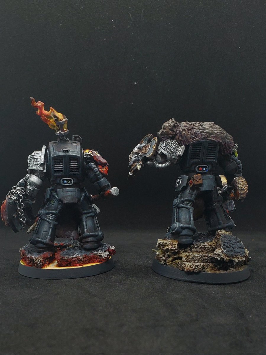 RhydonH's tweet photo. #HobbyStreak Day 89, I finished those Termies! 
#Warhammer40k #Warhammer #WarhammerCommunity #PaintingWarhammer #Deathwatch #DeathwatchTerminator #AdeptusAstartes #Astartes #SpaceMarines https://t.co/3hecWcqsYN