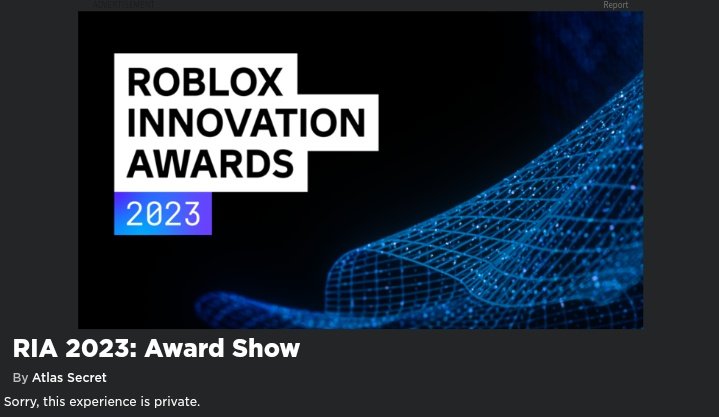 RIA 2023: Award Show - Roblox