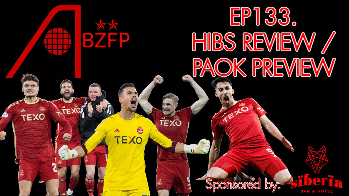 The ABZ Føøtball Pödcåst ⭐⭐🇸🇪 (@abzpodcast) on Twitter photo 🚨🚨EP133 - OUT NOW!
Brought to you by <a href="/SiberiaAberdeen/">Siberia Bar & Hotel</a>, feat:-
🔴 Semi-Final review;
⚪️ Young Team & <a href="/AberdeenWomen/">Aberdeen FC Women</a> reviews;
🔴 Loan Watch;
⚪️ PAOK preview
LINKS -> linktr.ee/abzfootballpod… 🚨🚨EP133 - OUT NOW!
Brought to you by <a href="/SiberiaAberdeen/">Siberia Bar & Hotel</a>, feat:-
🔴 Semi-Final review;
⚪️ Young Team & <a href="/AberdeenWomen/">Aberdeen FC Women</a> reviews;
🔴 Loan Watch;
⚪️ PAOK preview
LINKS -> linktr.ee/abzfootballpod…