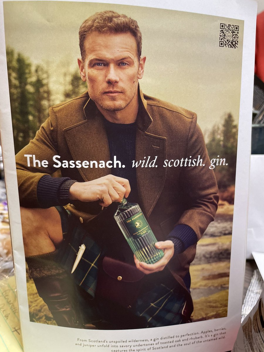 I received a Holiday Gift Guide from @ReserveBar in the mail today …. How much for the #SamHeughan, guys?!?!