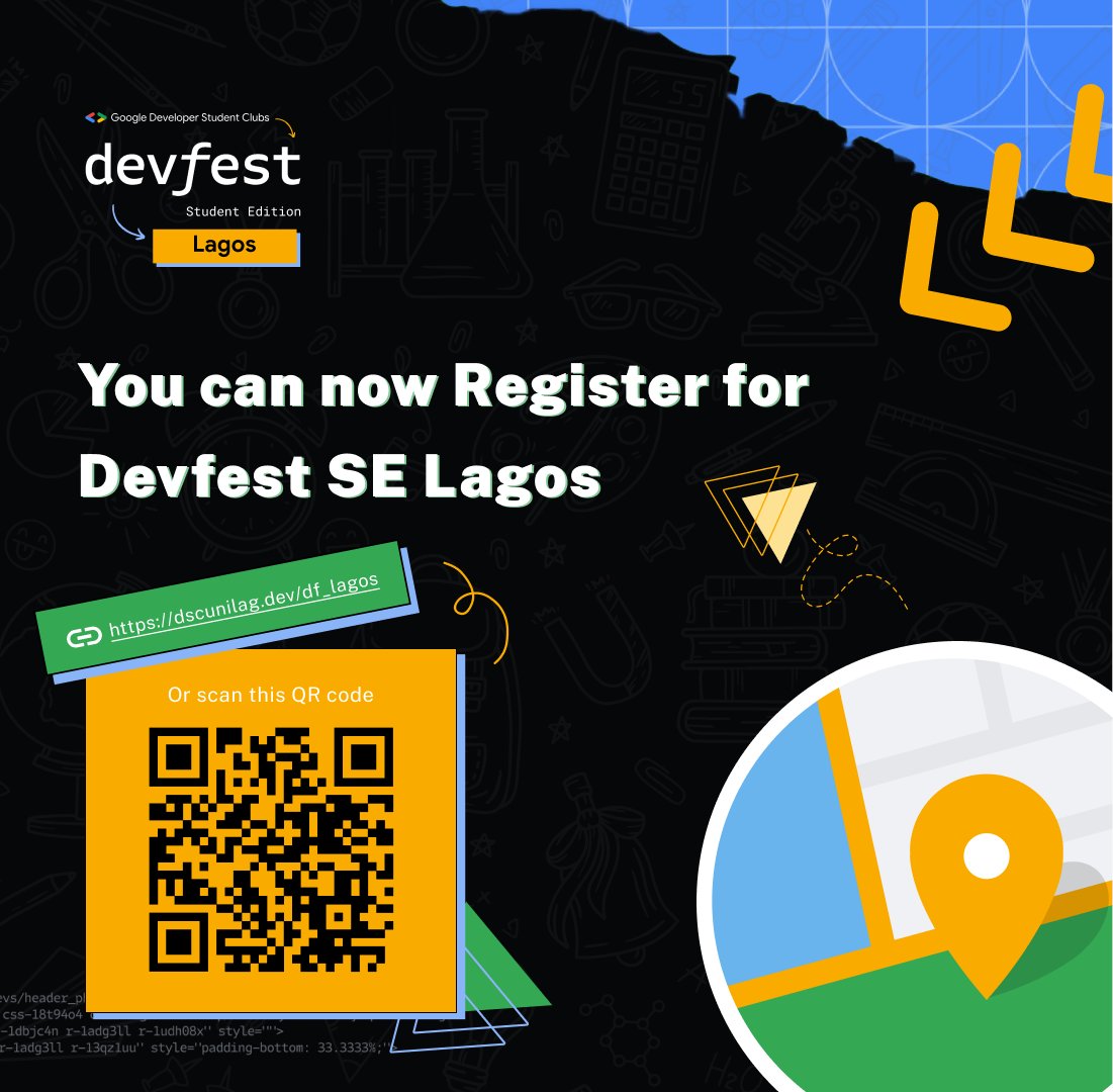 gdgoc_unilag's tweet photo. Registration for DevFest Student Edition Lagos is now open🎉

This event will be fun, educating and definitely💯 with a lot of opportunities for students!

Hurry up now to secure your tickets🚀

Register now at:
https://t.co/8BUw2swu3a

#DevFestSE #DevFestSELagos https://t.co/e5Nof8F3tC