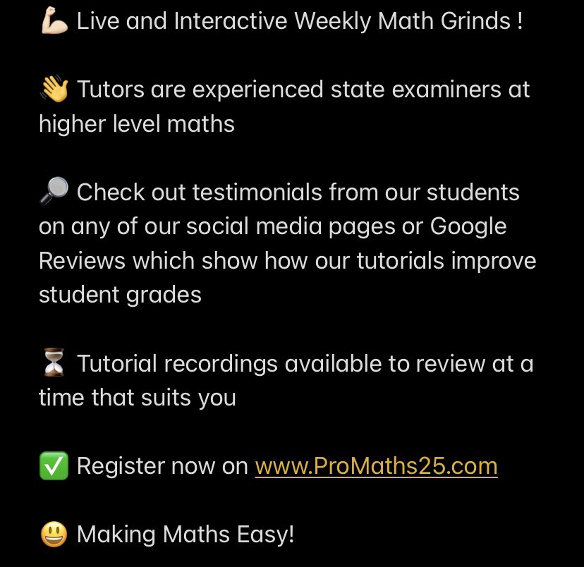 ProMaths25's tweet image. 🕰️ Classes resume this Saturday 🕰️

🌟 Register today and improve your understanding of maths 

🔗 promaths25.com