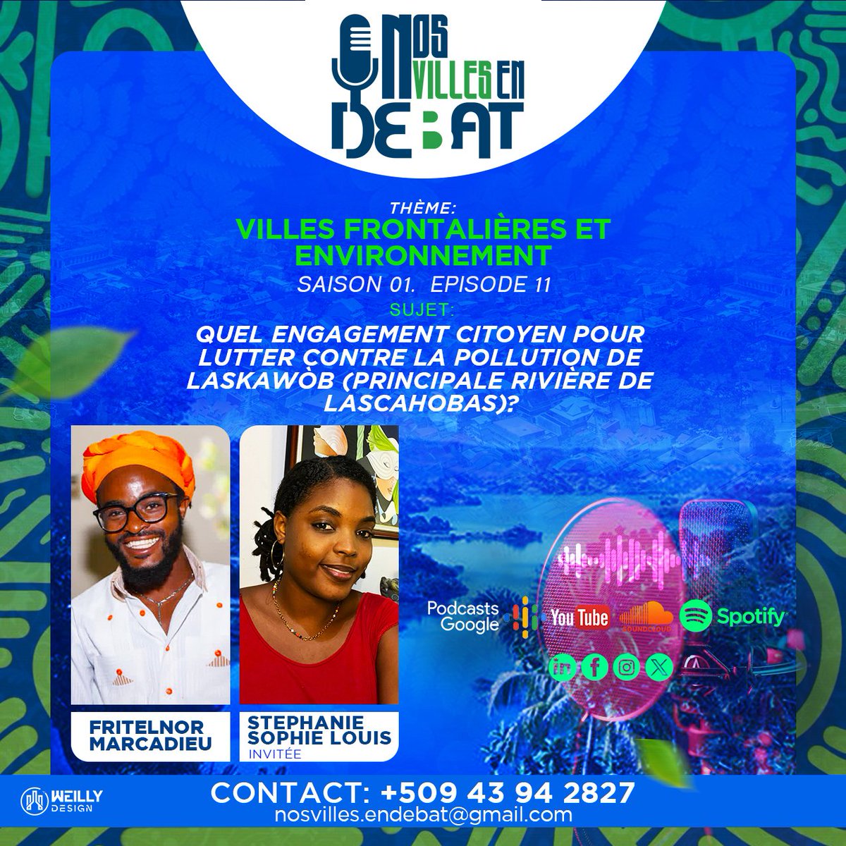DebatNos76169's tweet photo. Dans cet épisode nous discutons, avec notre invitée Stéphanie Sophie Louis, de la pollution de Laskawòb (rivière principale de la ville de Lascahobas). En mettant accent sur des témoignages nostalgiques de trois citoyennes et citoyens de la ville, nous plaidons pour... https://t.co/sLhp6SV2rM