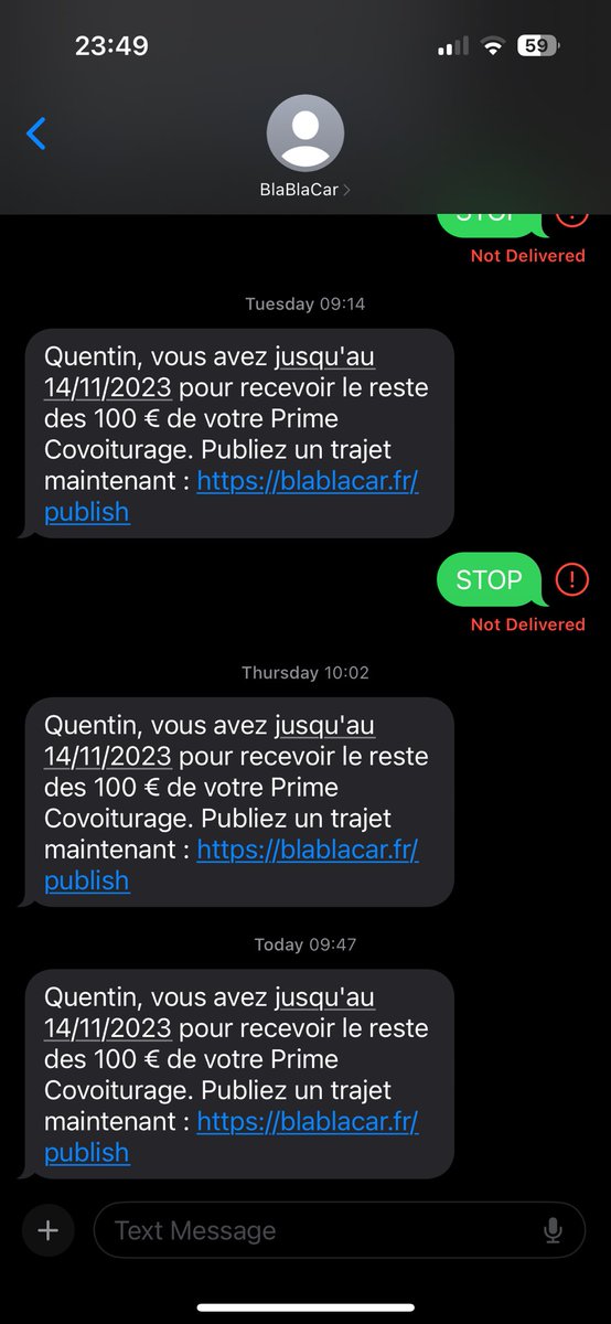 qfrery's tweet photo. @BlaBlaCar le message est passé là je pense ! https://t.co/B0LLqg5hw4