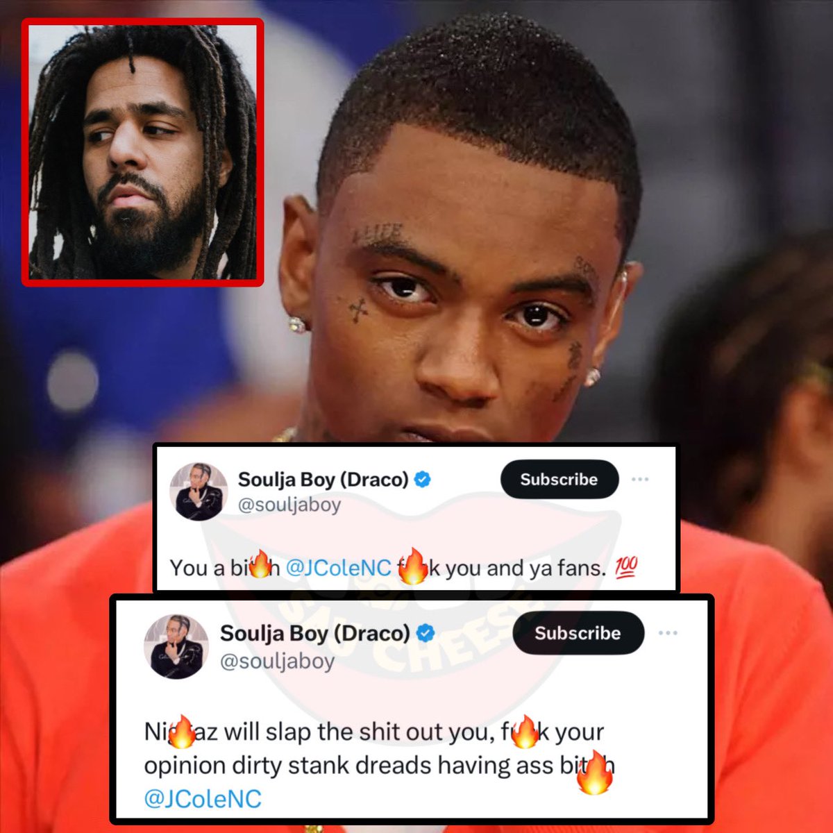 SaycheeseDGTL's tweet photo. Big Soulja aka Big Draco says J Cole is a b*tch &amp; needs to wash his dreads https://t.co/dWycEGT3qG