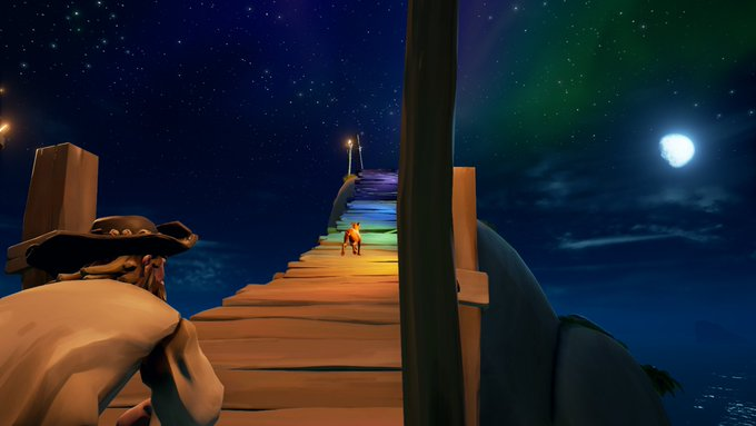RowboatRuby's tweet photo. "Dogs are not our whole life, but they make our lives whole." 

Theme : Favorites
#SoTShot #SeaOfThieves @SeaOfThieves https://t.co/k48qdWvmOm