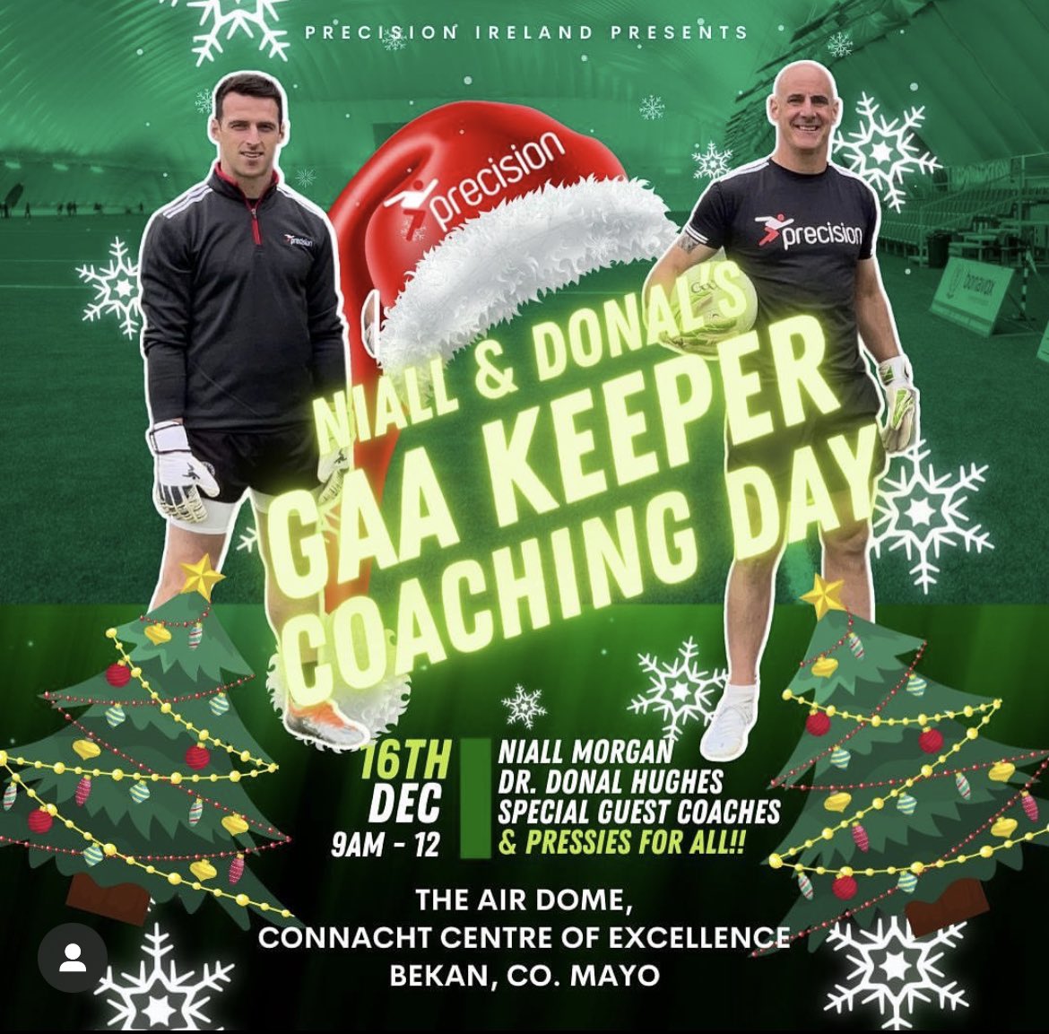 Here. We. Go!!! Our Precision Christmas GAA Goalkeeping Day 16th Dec in the Air Dome Mayo. Boys girls age 13-18. Booking link below!! Spaces very limited. Secure your spot now. Thanks. forms.gle/3pZGc8Xi4MM22a…