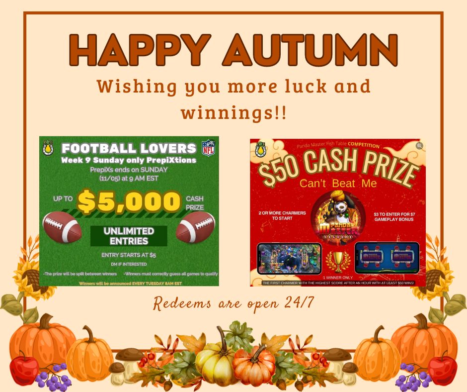 Snapsh0tSn1per's tweet image. 🍂𝐖𝐢𝐬𝐡𝐢𝐧𝐠 𝐲𝐨𝐮 𝐚𝐥𝐥 𝐦𝐨𝐫𝐞 𝐥𝐮𝐜𝐤 𝐚𝐧𝐝 𝐰𝐢𝐧𝐧𝐢𝐧𝐠𝐬 𝐭𝐡𝐢𝐬 𝐀𝐮𝐭𝐮𝐦𝐧. 🍂🤑𝐁𝐞 𝐰𝐢𝐭𝐡 𝐮𝐬 𝟐𝟒/𝟕 𝐚𝐧𝐝 𝐥𝐞𝐭’𝐬 𝐰𝐢𝐧 𝐦𝐨𝐫𝐞!! 🤗
#bewithus #open247 #winmore #openallweek