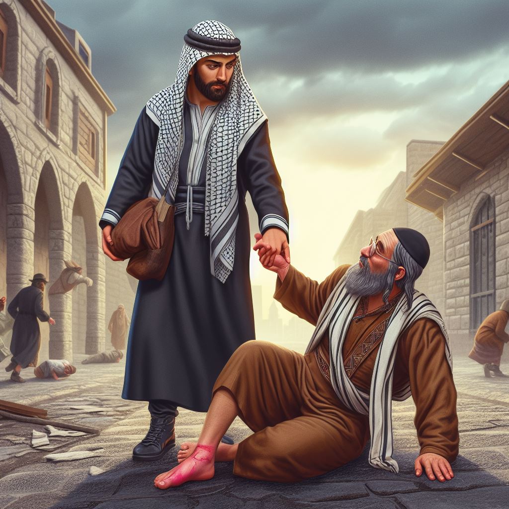 Leia_a_voces's tweet photo. El buen palestino

"Un anciano judío caminaba por las calles de Jerusalén cuando unos rateros le robaron a punta de navaja y le dejaron malherido en el suelo. 🗡️

Va 🧵 https://t.co/kgro4A1pJ1