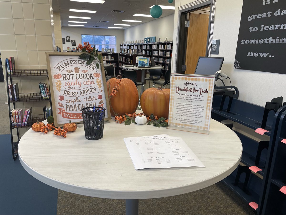 baconedtech's tweet image. @cobb_cyclones are #ThankfulforTech! We explored AI tools such as @curipodofficial @briskteaching @quizizz @magicschoolai @chatgptchatgpt @CanvaEdu , ate pie, and made friendship bracelets! Thanks to everyone who attended! @FriscoISDTech